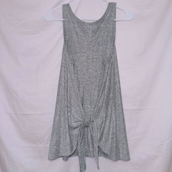Lou & Grey Loft Gray Sleeveless Tie front Longline Tunic Lounge Top size small - Picture 1 of 6